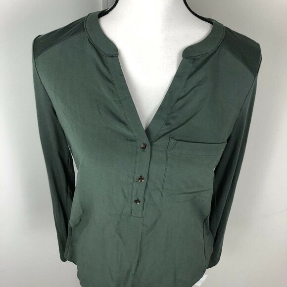 Sears Roebuck and Co Olive‎ Green Top Size Small - Picture 11 of 12